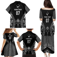 2025 Rugby Championship New Zealand Custom Family Matching Puletasi and Hawaiian Shirt Poutama Motifs LT7 - Polynesian Pride