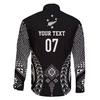 2025 Rugby Championship New Zealand Custom Family Matching Short Sleeve Bodycon Dress and Hawaiian Shirt Poutama Motifs LT7 - Polynesian Pride
