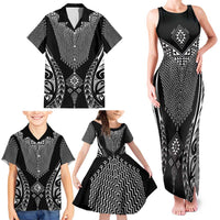 2025 Rugby Championship New Zealand Custom Family Matching Tank Maxi Dress and Hawaiian Shirt Poutama Motifs LT7 - Polynesian Pride