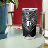 2025 Rugby Championship New Zealand Custom Tumbler Cup Poutama Motifs - Polynesian Pride