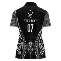 2025 Rugby Championship New Zealand Custom Women Polo Shirt Poutama Motifs LT7 - Polynesian Pride