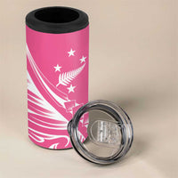 2025 Rugby Championship New Zealand Custom 4 in 1 Can Cooler Tumbler Poutama Motifs - Pink Out LT7 - Polynesian Pride
