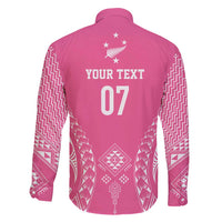 2025 Rugby Championship New Zealand Custom Family Matching Long Sleeve Bodycon Dress and Hawaiian Shirt Poutama Motifs - Pink Out LT7 - Polynesian Pride