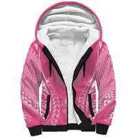 2025 Rugby Championship New Zealand Custom Sherpa Hoodie Poutama Motifs - Pink Out LT7 Unisex Pink - Polynesian Pride