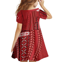 Samoa FAST Siapo Family Matching Off The Shoulder Long Sleeve Dress and Hawaiian Shirt Tatau-Ulafala Vines LT7 - Polynesian Pride