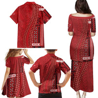 Samoa FAST Siapo Family Matching Puletasi and Hawaiian Shirt Tatau-Ulafala Vines - Polynesian Pride