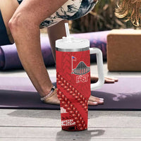 Samoa FAST Siapo Tumbler With Handle Tatau-Ulafala Vines - Polynesian Pride