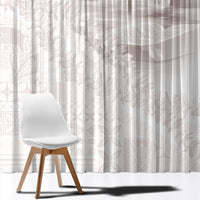Samoa Lotu Tamaiti White Prayers Window Curtain Floral Mamanu Siapo LT7 - Polynesian Pride