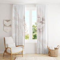 Samoa Lotu Tamaiti White Prayers Window Curtain Floral Mamanu Siapo LT7 - Polynesian Pride