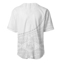 Tonga White Sunday Fakame Baseball Jersey Tokelaufeletoa Kupesi LT7 - Polynesian Pride