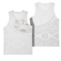 Tonga White Sunday Fakame Basketball Jersey Tokelaufeletoa Kupesi LT7 - Polynesian Pride