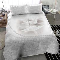 Tonga White Sunday Fakame Bedding Set Tokelaufeletoa Kupesi LT7 - Polynesian Pride