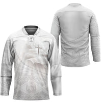 Tonga White Sunday Fakame Hockey Jersey Tokelaufeletoa Kupesi LT7 - Polynesian Pride