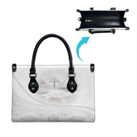 Tonga White Sunday Fakame Leather Bag Tokelaufeletoa Kupesi LT7 - Polynesian Pride