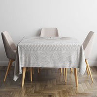 Tonga White Sunday Fakame Tablecloth Tokelaufeletoa Kupesi LT7 - Polynesian Pride