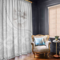 Tonga White Sunday Fakame Window Curtain Tokelaufeletoa Kupesi LT7 - Polynesian Pride
