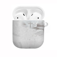 Niue White Sunday Tapu Fanau AirPods Case Fiti Pua Mix Hiapo Tapa LT7 White - Polynesian Pride