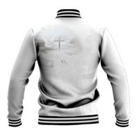 Niue White Sunday Tapu Fanau Baseball Jacket Fiti Pua Mix Hiapo Tapa LT7 - Polynesian Pride