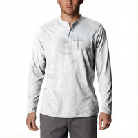 Niue White Sunday Tapu Fanau Button Sweatshirt Fiti Pua Mix Hiapo Tapa LT7 - Polynesian Pride