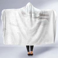 Niue White Sunday Tapu Fanau Hooded Blanket Fiti Pua Mix Hiapo Tapa LT7 One Size White - Polynesian Pride