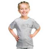 Niue White Sunday Tapu Fanau Kid T Shirt Fiti Pua Mix Hiapo Tapa LT7 White - Polynesian Pride