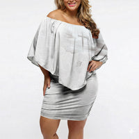 Niue White Sunday Tapu Fanau Off Shoulder Short Dress Fiti Pua Mix Hiapo Tapa LT7 Women White - Polynesian Pride