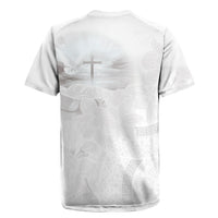 Niue White Sunday Tapu Fanau Rugby Jersey Fiti Pua Mix Hiapo Tapa LT7 - Polynesian Pride