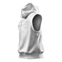 Niue White Sunday Tapu Fanau Sleeveless Hoodie Fiti Pua Mix Hiapo Tapa LT7 - Polynesian Pride
