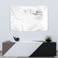 Niue White Sunday Tapu Fanau Tapestry Fiti Pua Mix Hiapo Tapa LT7 - Polynesian Pride
