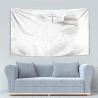 Niue White Sunday Tapu Fanau Tapestry Fiti Pua Mix Hiapo Tapa LT7 - Polynesian Pride
