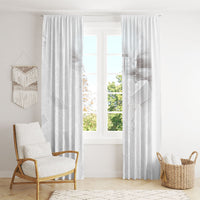 Niue White Sunday Tapu Fanau Window Curtain Fiti Pua Mix Hiapo Tapa LT7 - Polynesian Pride