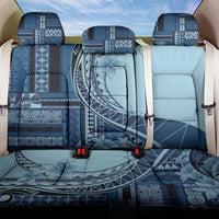 Samoa Siapo Mamanu Back Car Seat Cover Plumeria Navy Blue Motifs