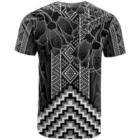 Aotearoa Taniko Pattern T Shirt Poutama Mix Kowhai Flowers