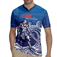 Samoa Manuia le Aso Tuto'atasi Siapo Motif Rugby Jersey Warrior with Nifo Oti LT7 - Polynesian Pride