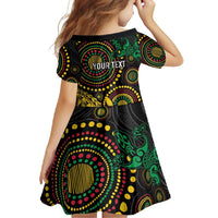Vanuatu Personalized Aboriginal Arts Family Matching Tank Maxi Dress and Hawaiian Shirt Turtle and Iguana Special - Polynesian Pride