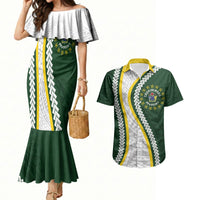 Cook Islands Rugby Personalized Avaiki Couples Matching Mermaid Dress and Hawaiian Shirt GO Kuki