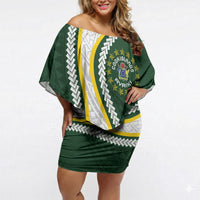 Cook Islands Rugby Personalized Avaiki Off Shoulder Short Dress GO Kuki