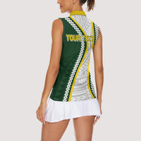 Cook Islands Rugby Personalized Avaiki Women Sleeveless Polo Shirt GO Kuki