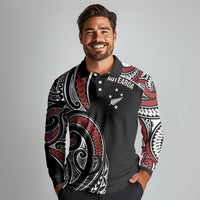 New Zealand Darts Personalized Hei Manaia Long Sleeve Polo Shirt Classic Kowhaiwhai