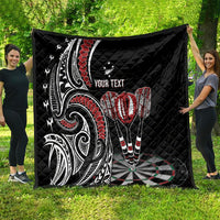 New Zealand Darts Personalized Hei Manaia Quilt Classic Kowhaiwhai
