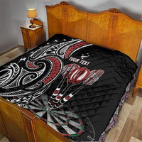 New Zealand Darts Personalized Hei Manaia Quilt Classic Kowhaiwhai