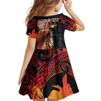 Papua New Guinea Personalised Family Matching Off Shoulder Maxi Dress and Hawaiian Shirt Grunge Style 49th Independence Anni LT7 - Polynesian Pride