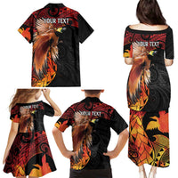 Papua New Guinea Personalised Family Matching Puletasi and Hawaiian Shirt Grunge Style 49th Independence Anni LT7 - Polynesian Pride