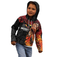 Papua New Guinea Personalised Kid Hoodie Grunge Style 49th Independence Anni LT7 - Polynesian Pride