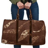 Aloha Hawaii Floral Tapa Travel Bag Patchwork Mocha - Polynesian Pride