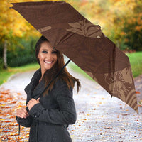 Aloha Hawaii Floral Tapa Umbrella Patchwork Mocha - Polynesian Pride