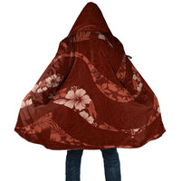 Aloha Hawaii Floral Tapa Cloak Patchwork Crimson - Polynesian Pride