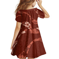Aloha Hawaii Floral Tapa Family Matching Short Sleeve Bodycon Dress and Hawaiian Shirt Patchwork Crimson - Polynesian Pride