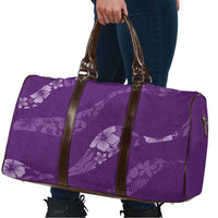 Aloha Hawaii Floral Tapa Travel Bag Patchwork Violet - Polynesian Pride