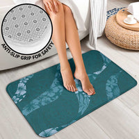 Aloha Hawaii Floral Tapa Bathroom Set Patchwork Teal - Polynesian Pride
